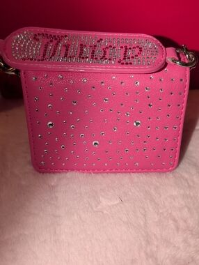 Juicy Couture Hot Pink Crystal-Embellished Crossbody